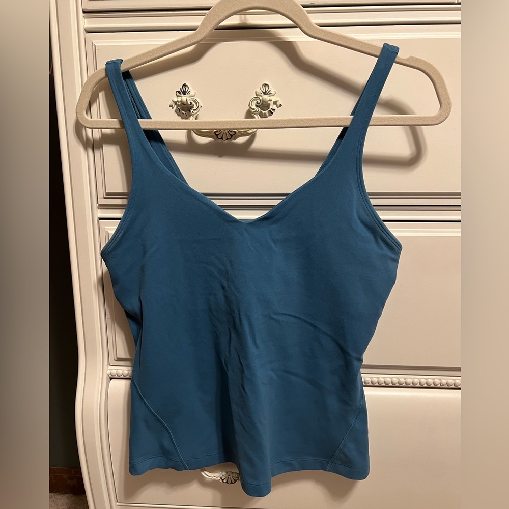 Lululemon blue tank top with built in bra
